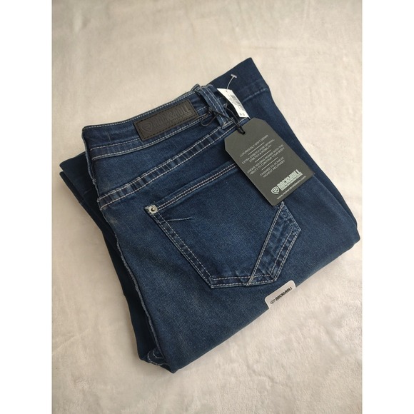 Rock & Roll Denim High Rise Trouser Jeans Women's W29 L32 Flared Button Fly - Picture 1 of 10